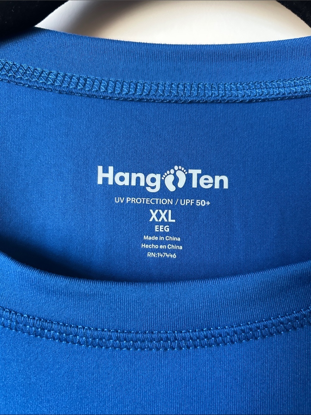 NWT Hang Ten Men's Long-Sleeve Performance Tee in Royal Blue XXL - Picture 2 of 7